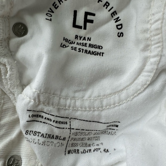 LOVERS + FRIENDS Ladies Size 24 Ryan High Rise Sustainable White Jeans LA - Picture 8 of 9